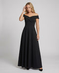 Abendkleid Damen mit Off-Shoulder-Ausschnitt und ausgestelltem A-Linien-Rock – Ondine
