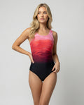 Badeanzug Damen mit Farbverlauf-Print und Racerback-Rücken – Adriana
