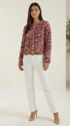 Colette Bouclé-Jacke mit Goldknöpfen