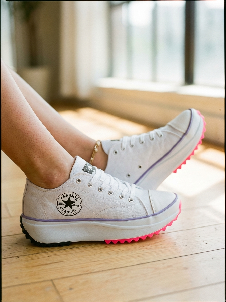 Estrella – Damen-Plateau-Sneaker im Canvas-Stil