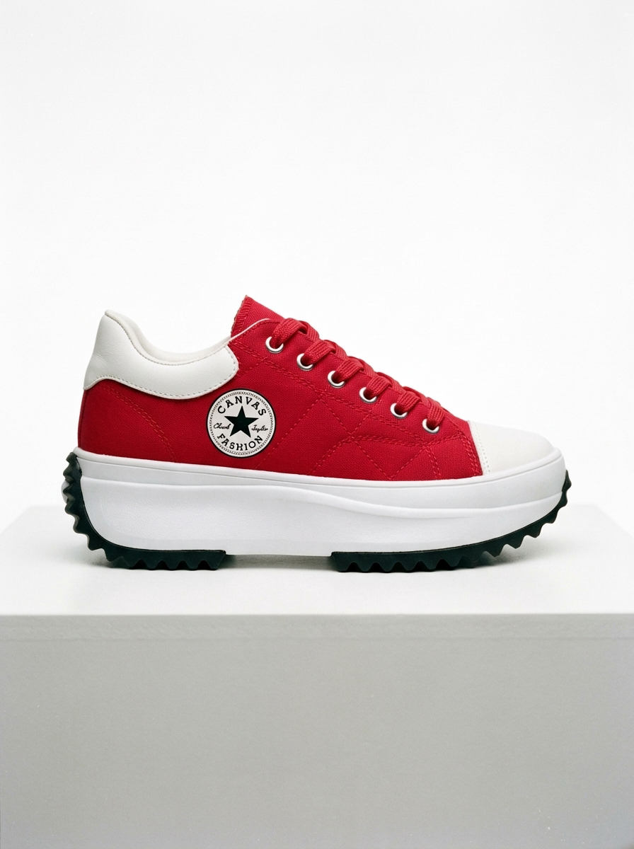 Estrella – Damen-Plateau-Sneaker im Canvas-Stil