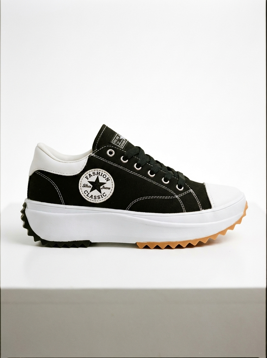 Estrella – Damen-Plateau-Sneaker im Canvas-Stil