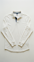 Marcello – Herren-Langarm-Poloshirt mit Kontrastdetail