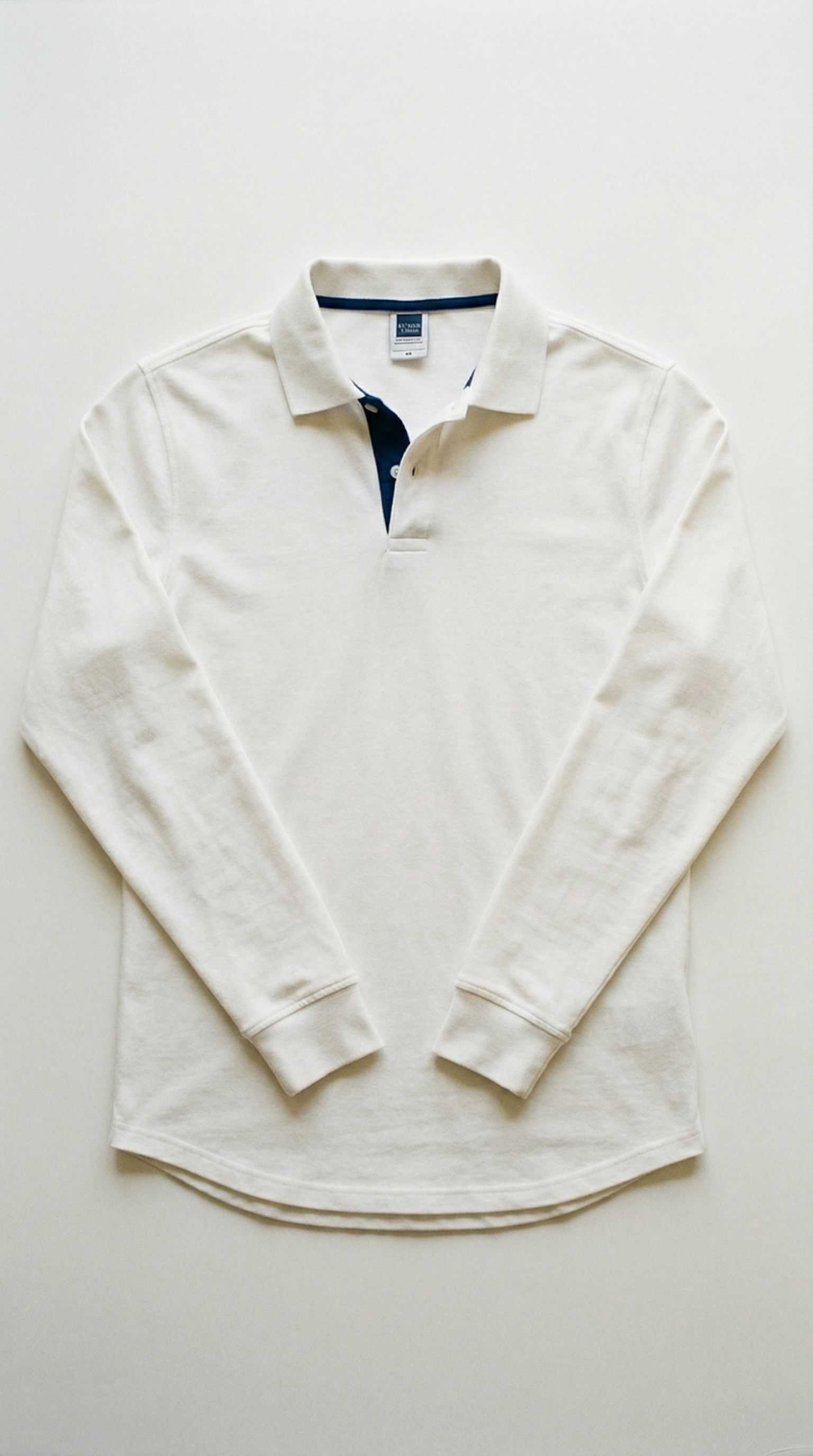 Marcello – Herren-Langarm-Poloshirt mit Kontrastdetail