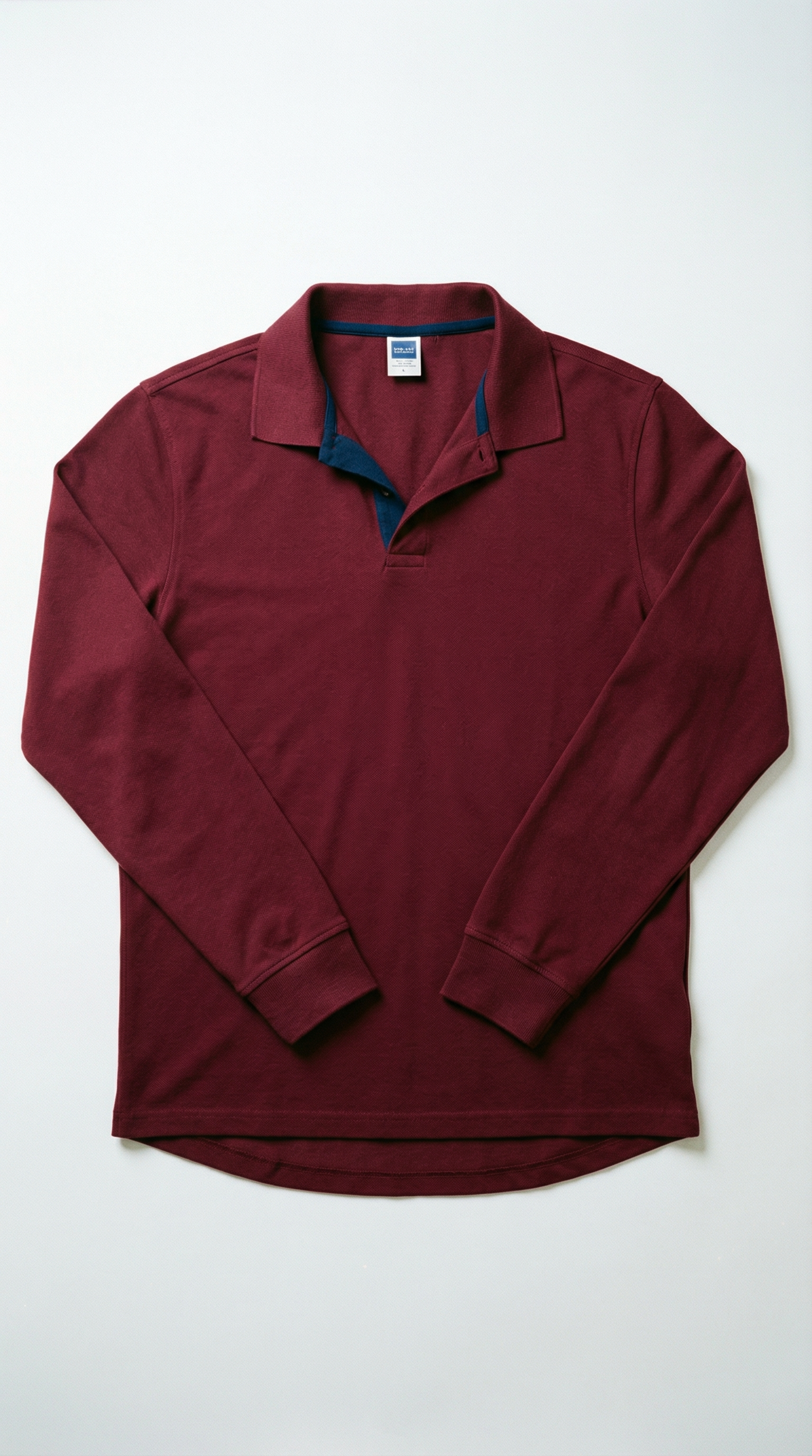 Marcello – Herren-Langarm-Poloshirt mit Kontrastdetail