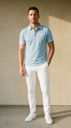 Roberto – Sportliches Herren-Poloshirt mit Kontraststreifen