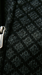 Damiano – Herren-Strickjacke mit Rautenmuster und Stehkragen