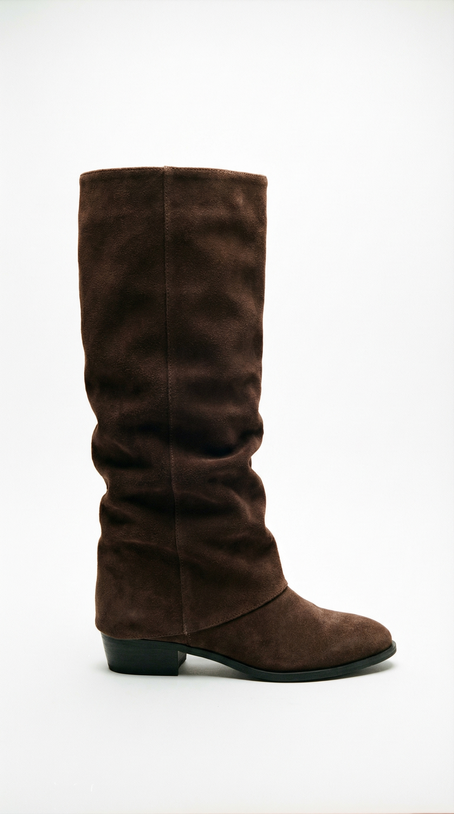 Adriana – Damen-Stiefel in Wildlederoptik mit Umschlagschaft