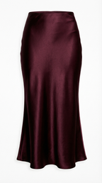 Luciana – Eleganter Damen-Midirock aus fließendem Satin