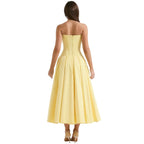 Abendkleid Damen mit Corsage und ausgestelltem Midirock – Rossana
