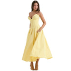Abendkleid Damen mit Corsage und ausgestelltem Midirock – Rossana