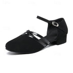 Tanzschuhe Damen mit Knöchelriemen und Lackoptik-Details – Isadora