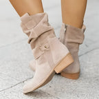 Stiefeletten Damen mit Slouchy-Schaft und Schnallen-Detail – Marcelline