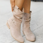 Stiefeletten Damen mit Slouchy-Schaft und Schnallen-Detail – Marcelline