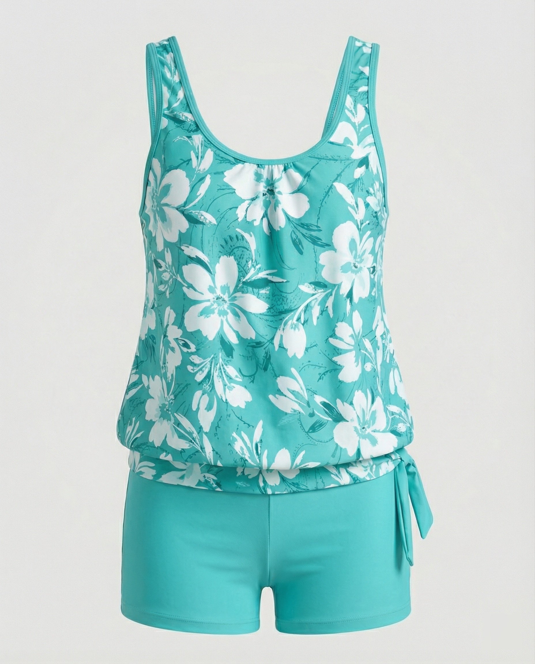 Tankini-Set Damen mit Blumen-Print und Boyshort-Hose – Sandrine