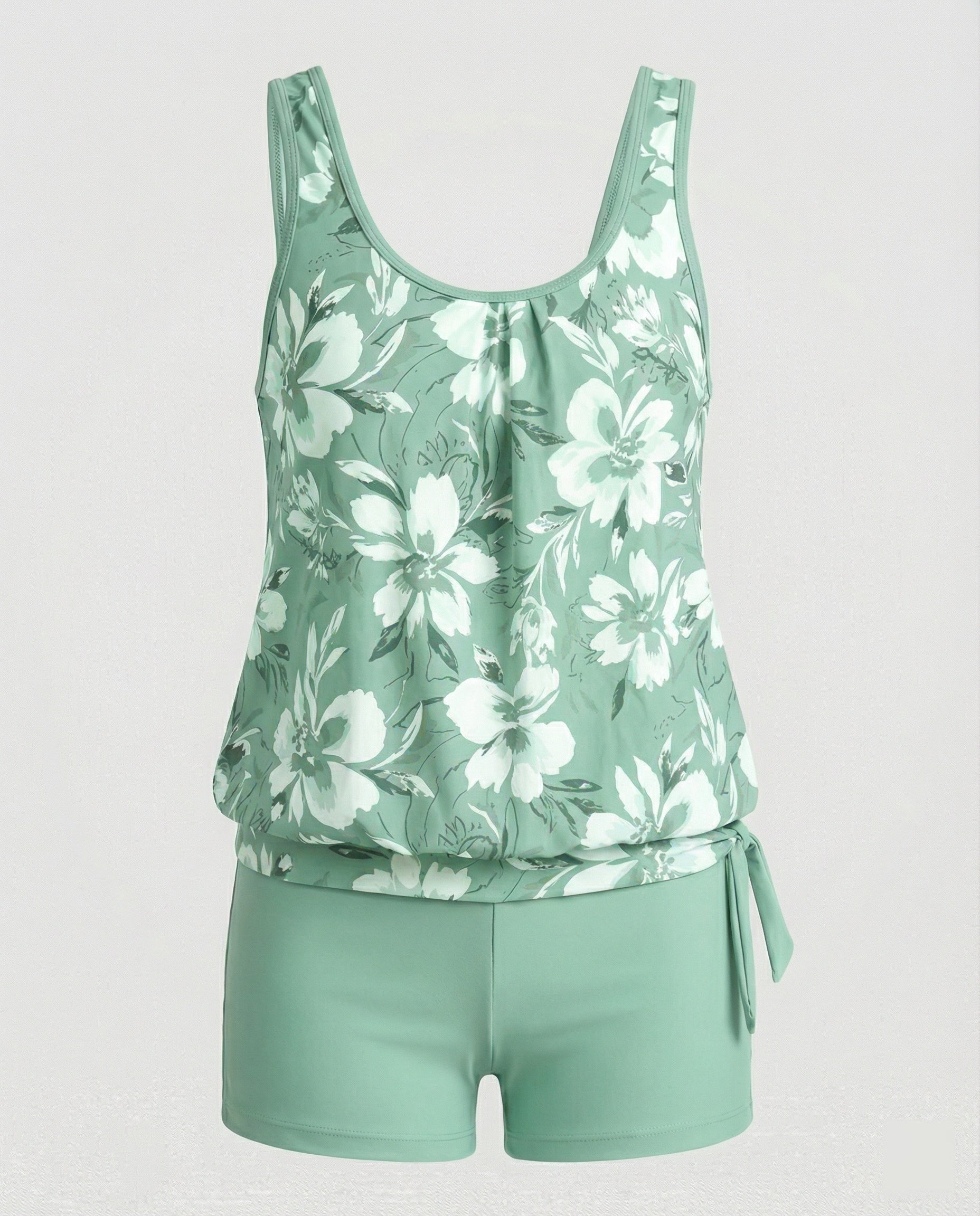 Tankini-Set Damen mit Blumen-Print und Boyshort-Hose – Sandrine