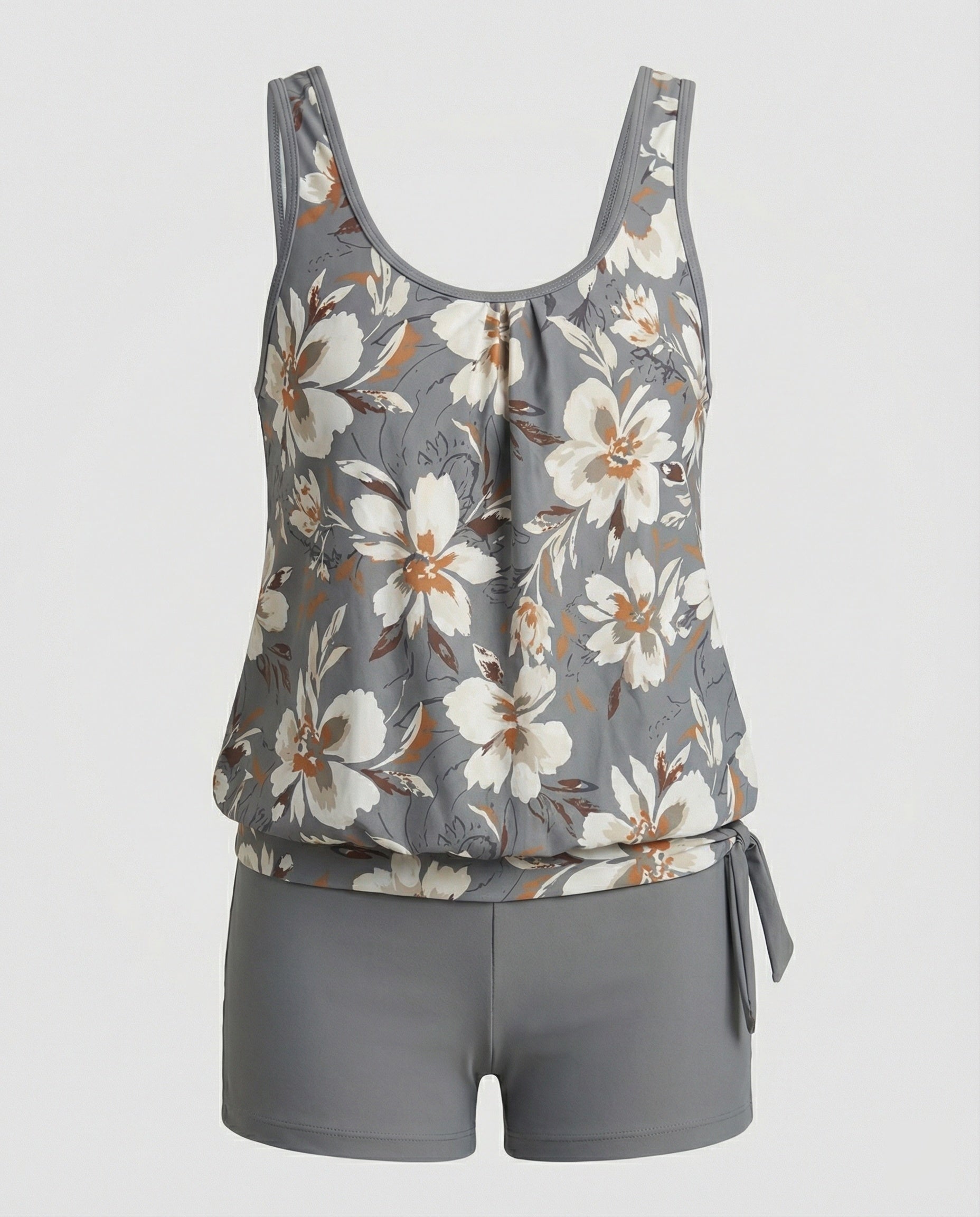Tankini-Set Damen mit Blumen-Print und Boyshort-Hose – Sandrine