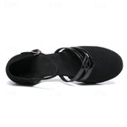 Tanzschuhe Damen mit Knöchelriemen und Lackoptik-Details – Isadora