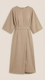 Midikleid Damen mit Kimono-Ärmeln und Wickelrock –Séraphelle