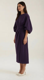 Midikleid Damen mit Kimono-Ärmeln und Wickelrock –Séraphelle