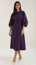 Midikleid Damen mit Kimono-Ärmeln und Wickelrock –Séraphelle