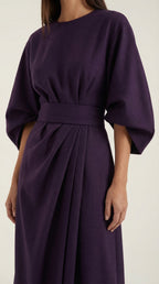 Midikleid Damen mit Kimono-Ärmeln und Wickelrock –Séraphelle