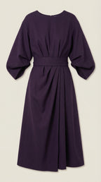 Midikleid Damen mit Kimono-Ärmeln und Wickelrock –Séraphelle