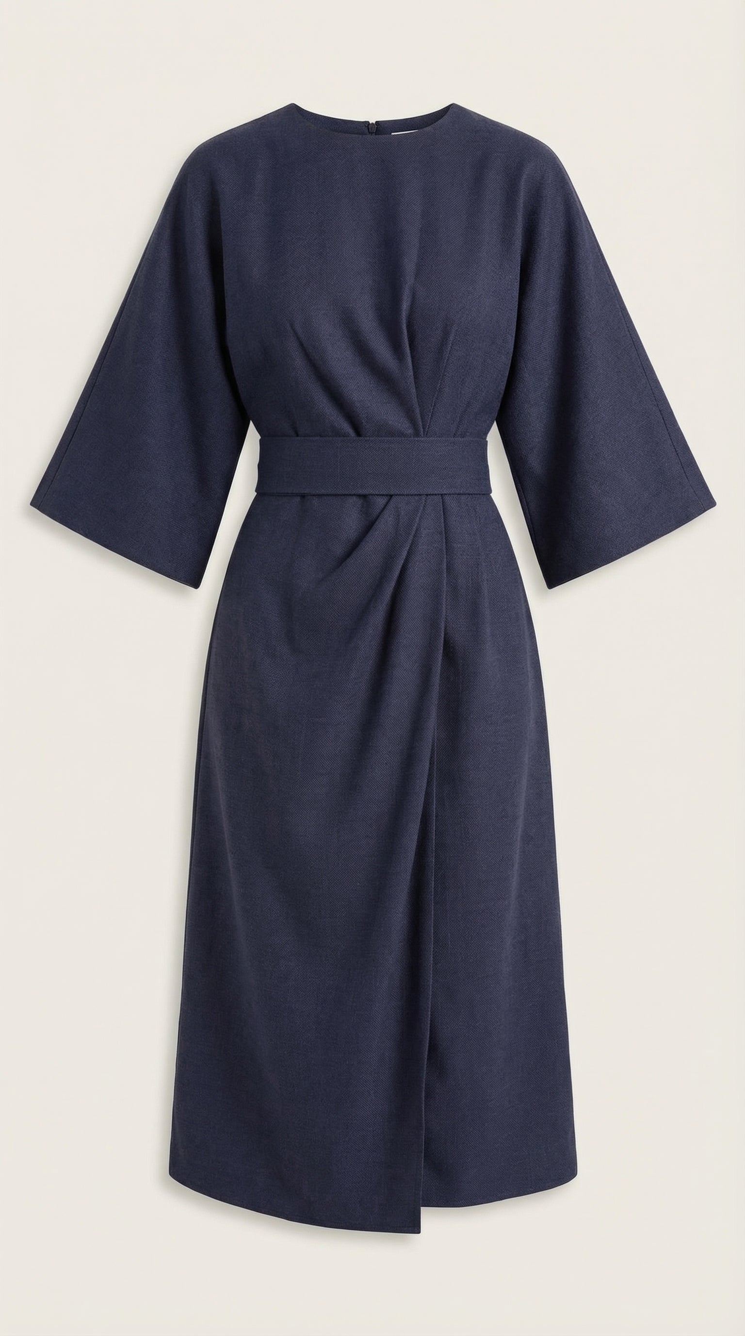 Midikleid Damen mit Kimono-Ärmeln und Wickelrock –Séraphelle