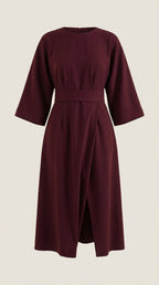 Midikleid Damen mit Kimono-Ärmeln und Wickelrock –Séraphelle