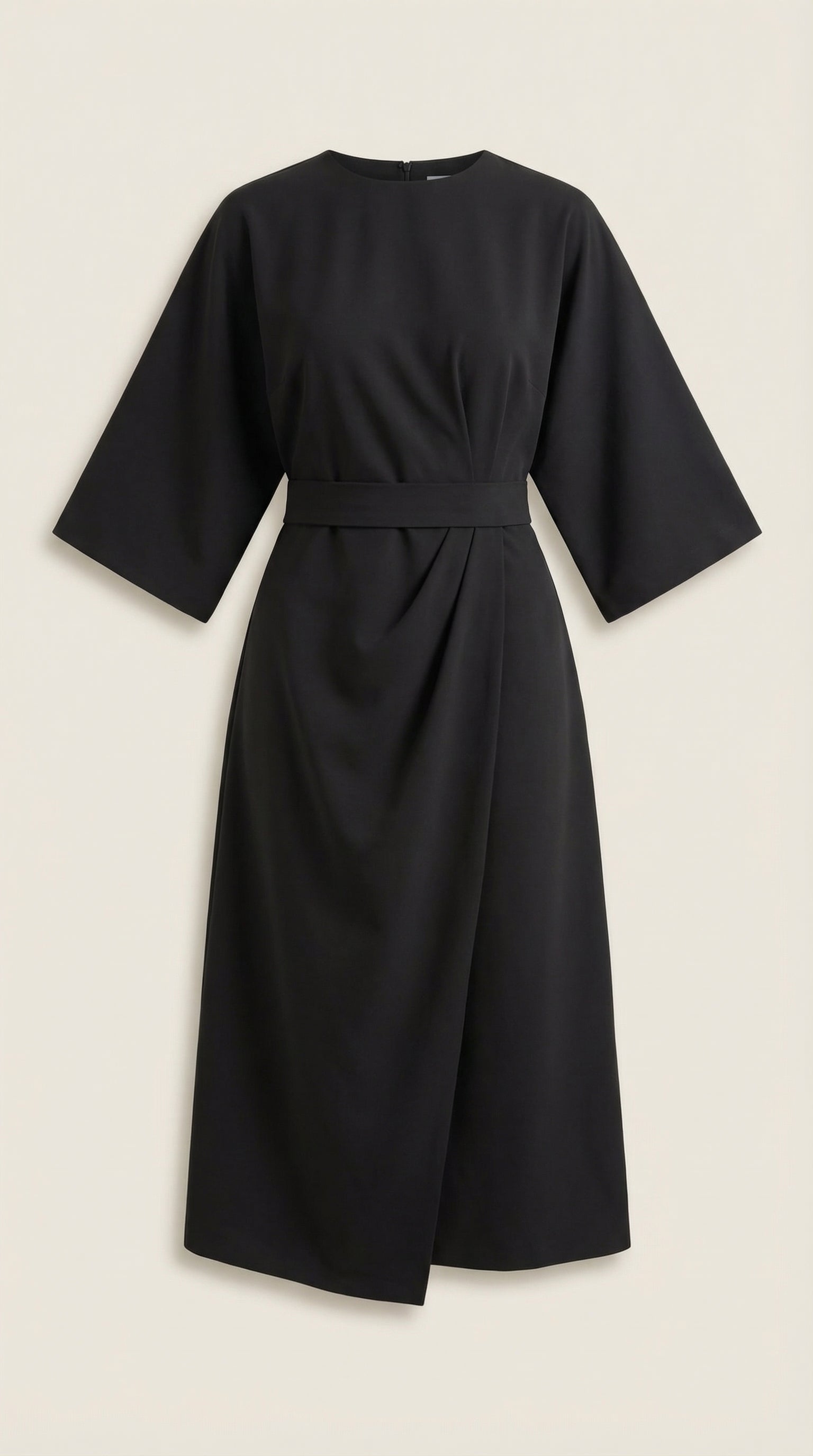 Midikleid Damen mit Kimono-Ärmeln und Wickelrock –Séraphelle
