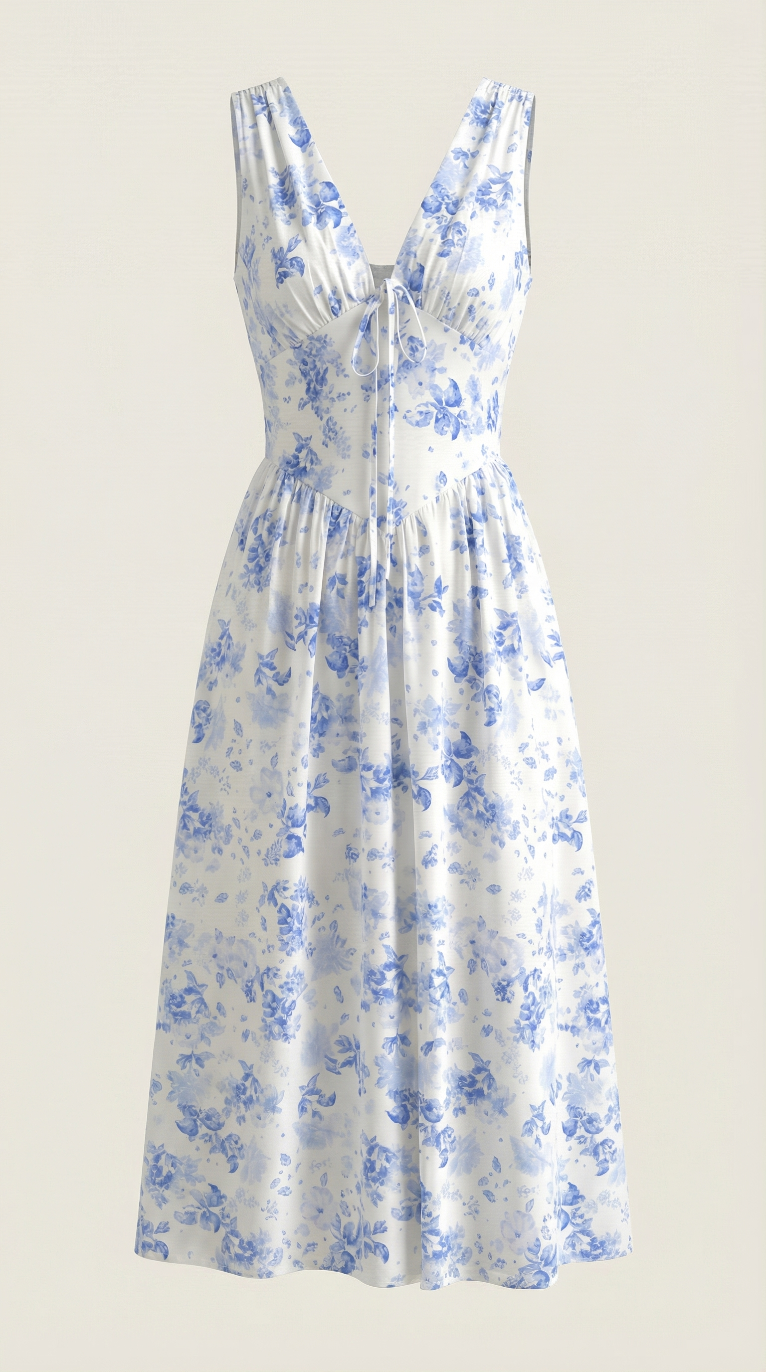 Midikleid Damen mit Korsett-Oberteil und tiefem V-Ausschnitt – Séraphine