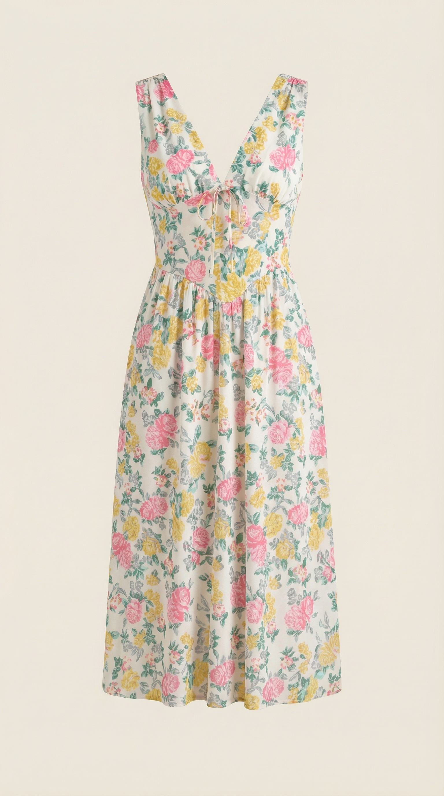 Midikleid Damen mit Korsett-Oberteil und tiefem V-Ausschnitt – Séraphine