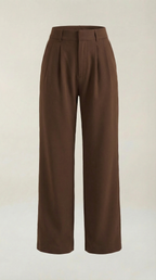 Stoffhose Damen mit High Waist und Wide-Leg-Schnitt – Ottavia