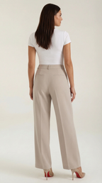 Stoffhose Damen mit High Waist und Wide-Leg-Schnitt – Ottavia