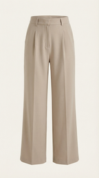 Stoffhose Damen mit High Waist und Wide-Leg-Schnitt – Ottavia