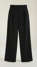 Stoffhose Damen mit High Waist und Wide-Leg-Schnitt – Ottavia