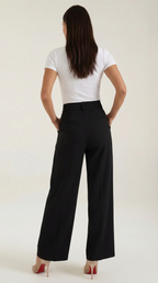 Stoffhose Damen mit High Waist und Wide-Leg-Schnitt – Ottavia