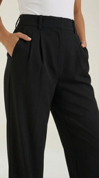 Stoffhose Damen mit High Waist und Wide-Leg-Schnitt – Ottavia