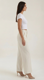 Stoffhose Damen mit High Waist und Wide-Leg-Schnitt – Ottavia