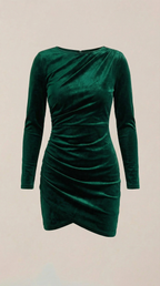 Minikleid Damen aus Velourstoff mit körperbetonntem Bodycon-Schnitt – Clothilde