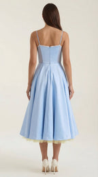 Midikleid Damen mit Sweetheart-Corsage und Satin-A-Linie – Arabella