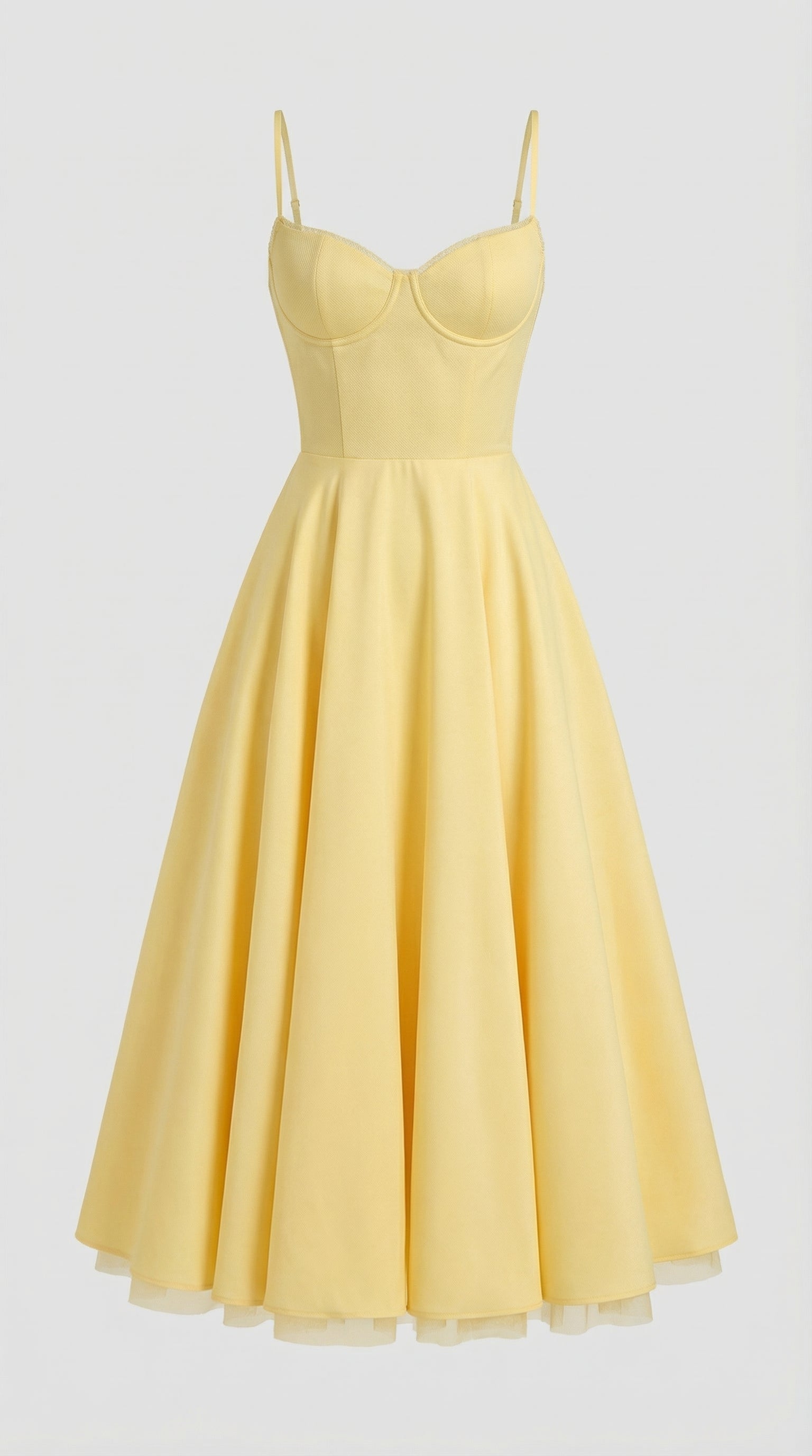 Midikleid Damen mit Sweetheart-Corsage und Satin-A-Linie – Arabella