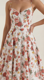 Midikleid Damen mit Sweetheart-Corsage und Satin-A-Linie – Arabella