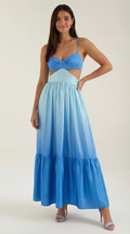 Maxikleid Damen mit Cut-out-Details und Farbverlauf – Azaléa