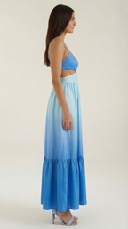 Maxikleid Damen mit Cut-out-Details und Farbverlauf – Azaléa