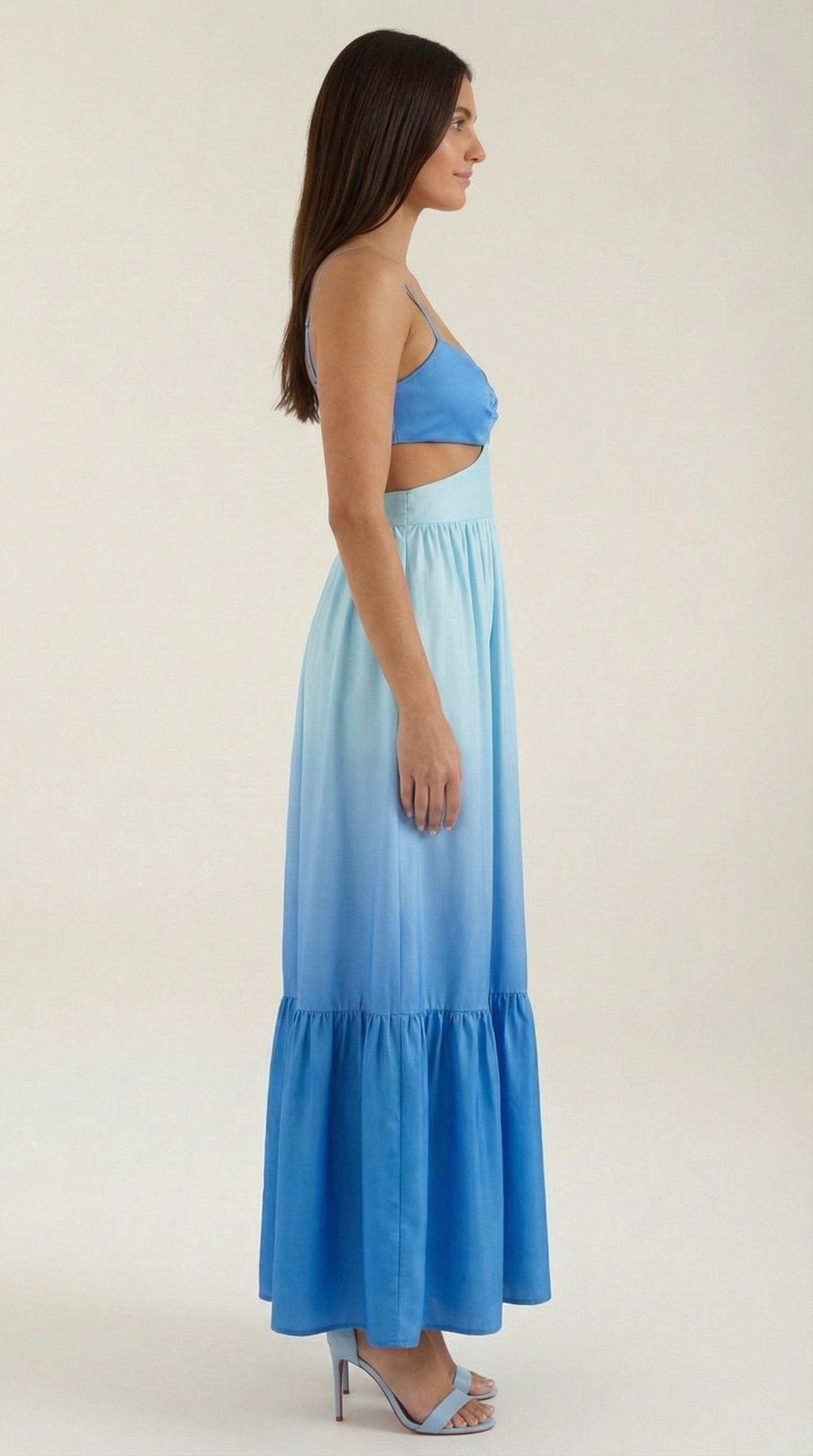 Maxikleid Damen mit Cut-out-Details und Farbverlauf – Azaléa