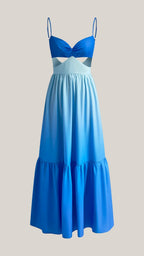 Maxikleid Damen mit Cut-out-Details und Farbverlauf – Azaléa