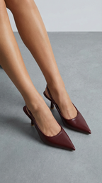 Slingback-Pumps Damen mit sculptoralem Absatz und spitzer Zehenpartie – Blanchette