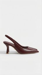 Slingback-Pumps Damen mit sculptoralem Absatz und spitzer Zehenpartie – Blanchette