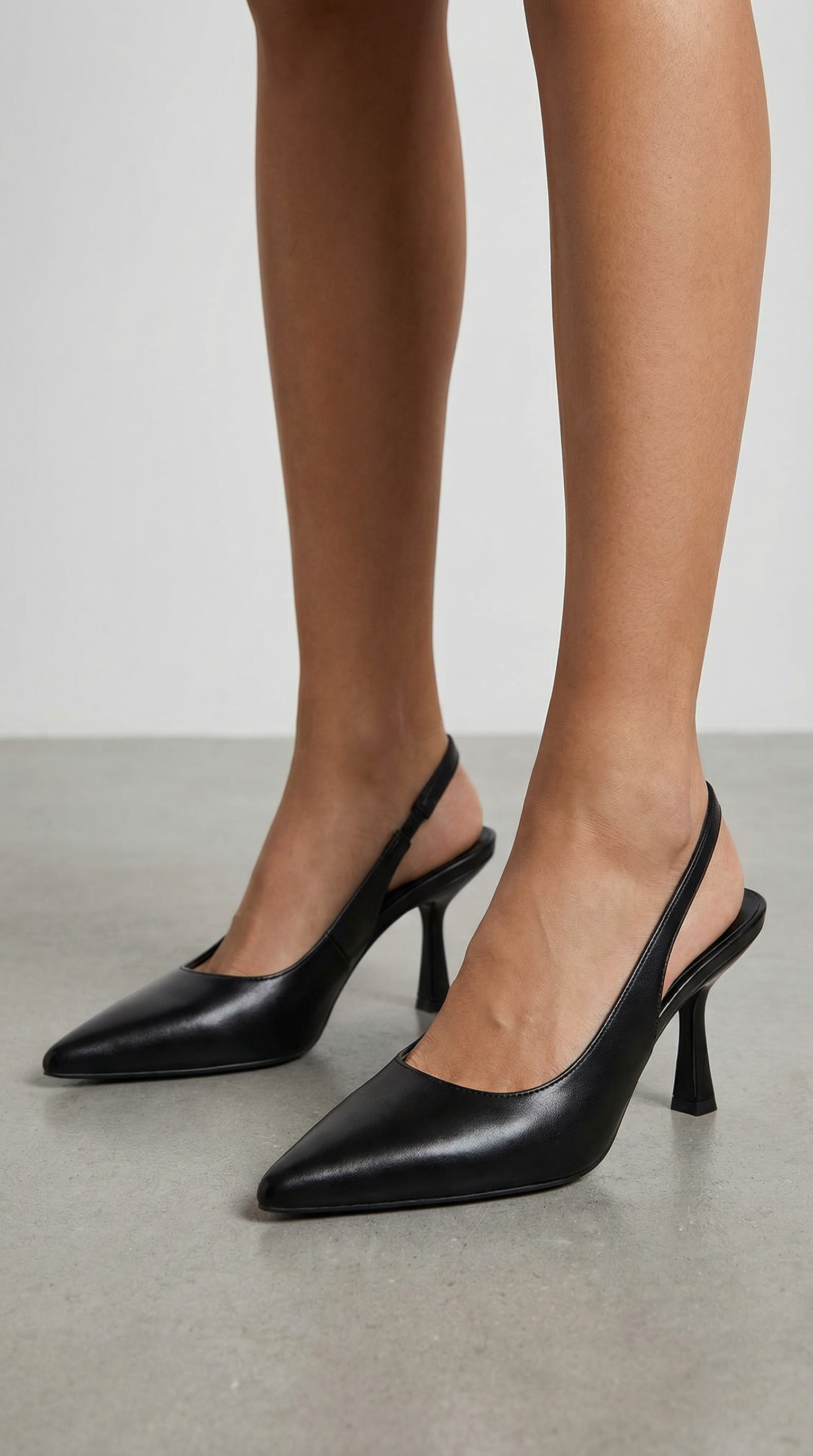 Slingback-Pumps Damen mit sculptoralem Absatz und spitzer Zehenpartie – Blanchette